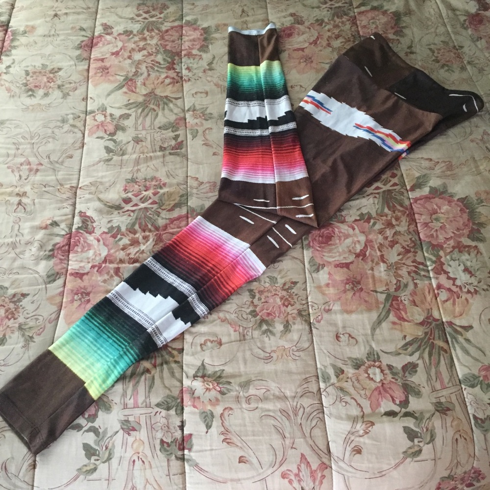 Goldsheep brown serape leggings size S - Picture 5 of 6